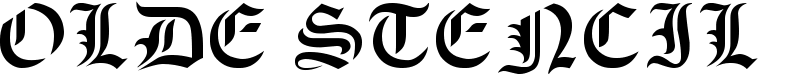 Olde Stencil Font