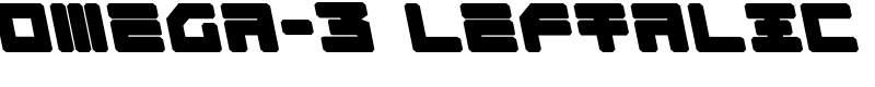 Omega-3 Leftalic Font