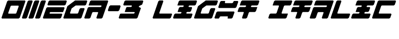 Omega-3 Light Italic Font