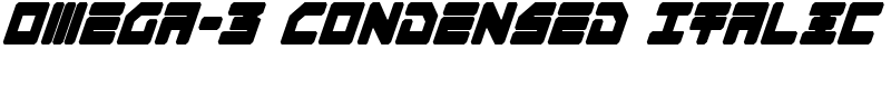 Omega-3 Condensed Italic Font