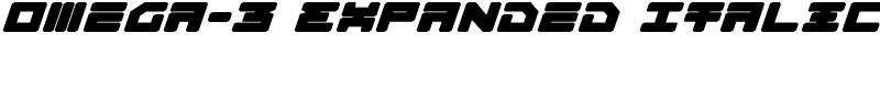 Omega-3 Expanded Italic Font