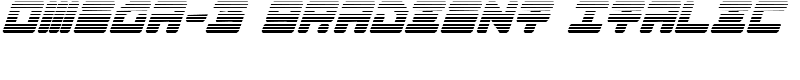 Omega-3 Gradient Italic Font