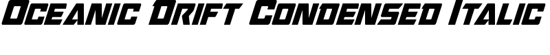 Oceanic Drift Condensed Italic Font