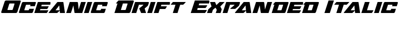 Oceanic Drift Expanded Italic Font