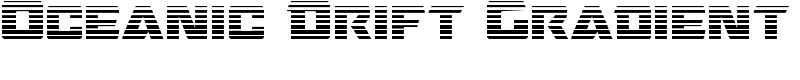 Oceanic Drift Gradient Font