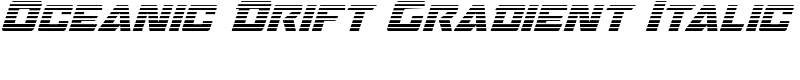 Oceanic Drift Gradient Italic Font