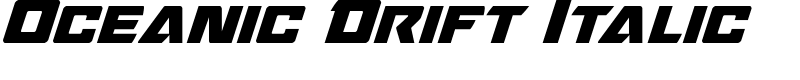 Oceanic Drift Italic Font