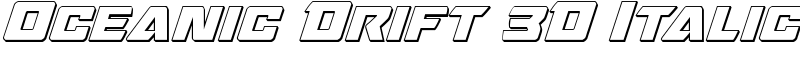 Oceanic Drift 3D Italic Font