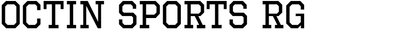 Octin Sports Rg Font