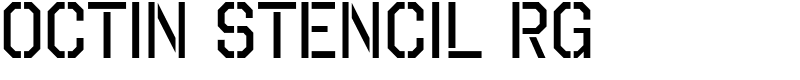 Octin Stencil Rg Font