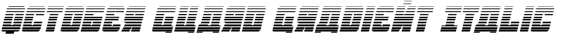 October Guard Gradient Italic Font