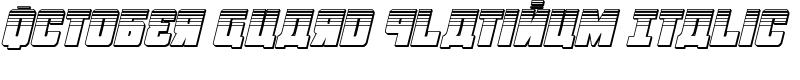 October Guard Platinum Italic Font