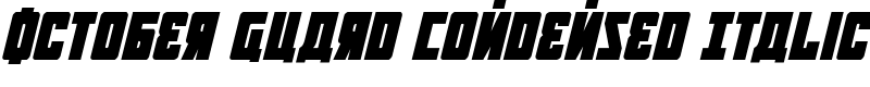 October Guard Condensed Italic Font