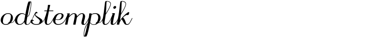 odstemplik Font