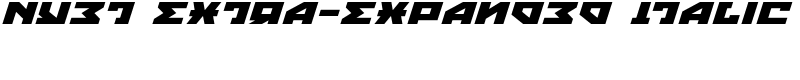 Nyet Extra-Expanded Italic Font