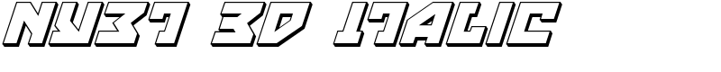 Nyet 3D Italic Font