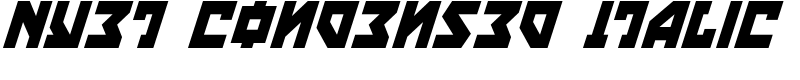 Nyet Condensed Italic Font
