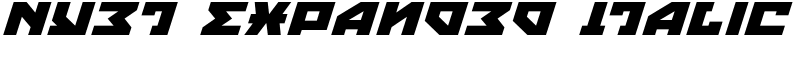 Nyet Expanded Italic Font