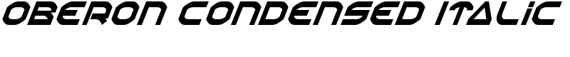 Oberon Condensed Italic Font