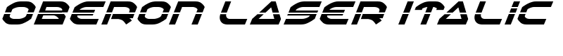 Oberon Laser Italic Font