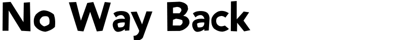 No Way Back Font