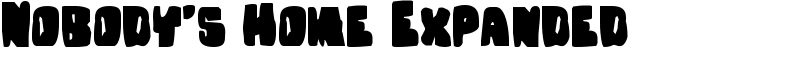 Nobody's Home Expanded Font