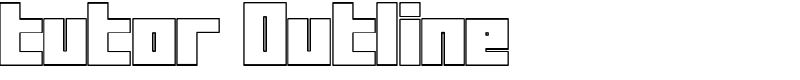 Tutor Outline Font