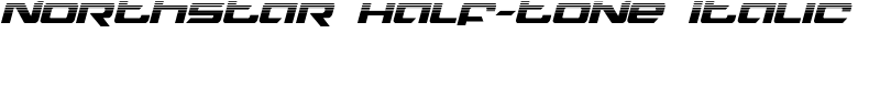 Northstar Half-Tone Italic Font