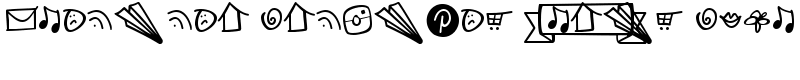 Notepaper Airplanes Extras Light Font