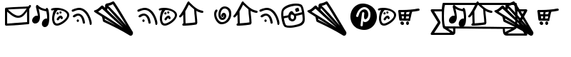 Notepaper Airplanes Extras Font
