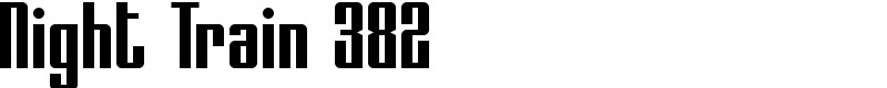 Night Train 382 Font