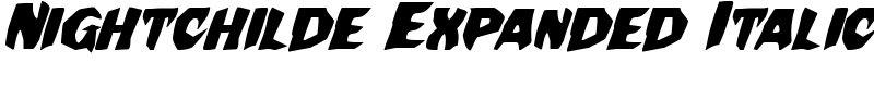 Nightchilde Expanded Italic Font