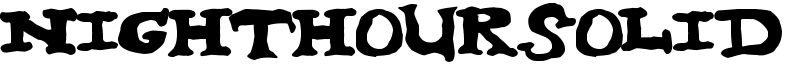 nighthour solid Font
