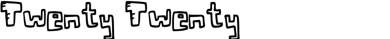 Twenty Twenty Font