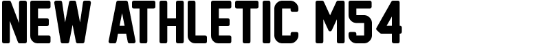 New Athletic M54 Font