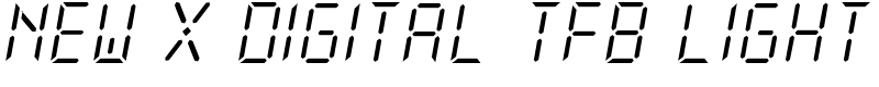 New X Digital tfb Light Font
