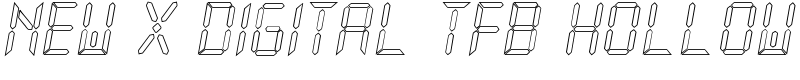 New X Digital tfb Hollow Font