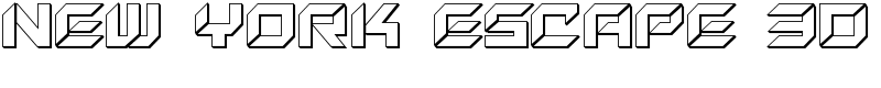 New York Escape 3D Font