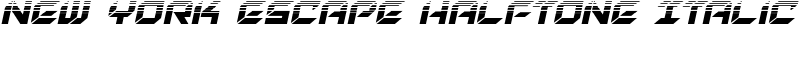 New York Escape Halftone Italic Font