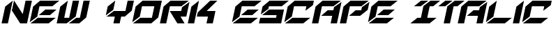 New York Escape Italic Font