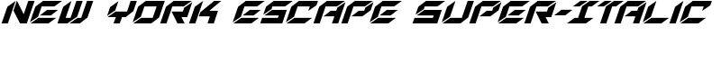New York Escape Super-Italic Font