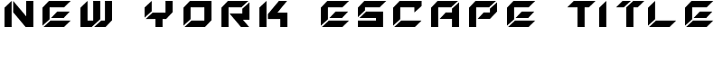 New York Escape Title Font