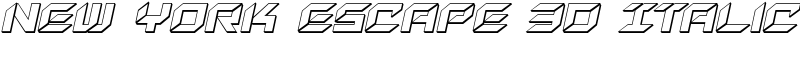 New York Escape 3D Italic Font