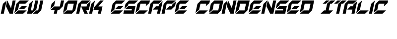 New York Escape Condensed Italic Font