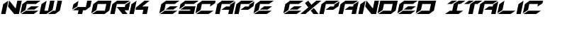 New York Escape Expanded Italic Font
