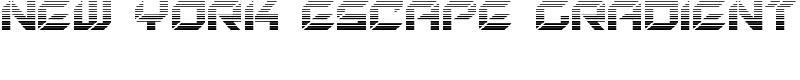 New York Escape Gradient Font