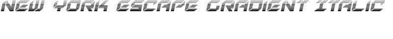 New York Escape Gradient Italic Font