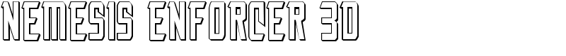 Nemesis Enforcer 3D Font