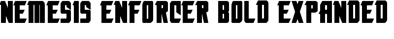 Nemesis Enforcer Bold Expanded Font