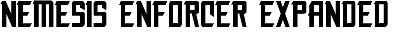Nemesis Enforcer Expanded Font